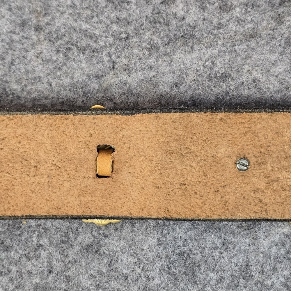Vintage Jacobs Leather Belt Small Brown Cat Concho No Buckle USA CT 27.5" - Picture 16 of 16
